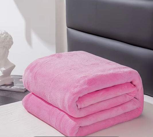 Cobija piel de durazno rosada