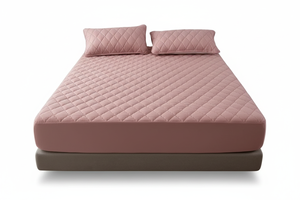 Protector de colchon termosellado rosado