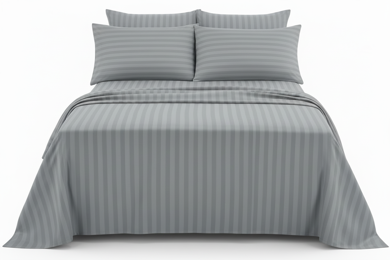 Juego de sabana unicolor polialgodon gris