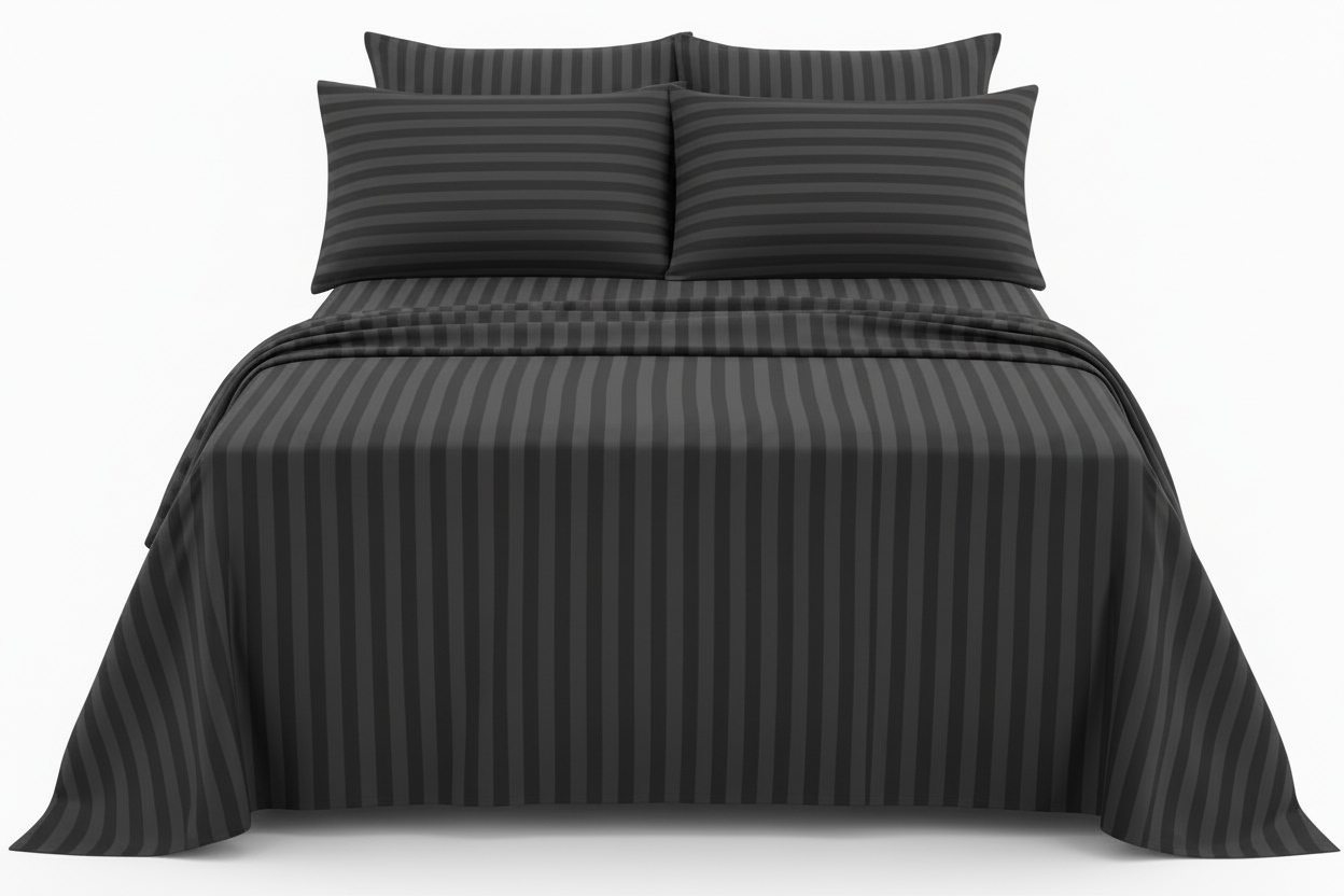 Juego de sabana unicolor polialgodon negros