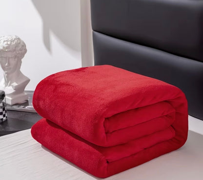 Cobija piel de durazno rojo