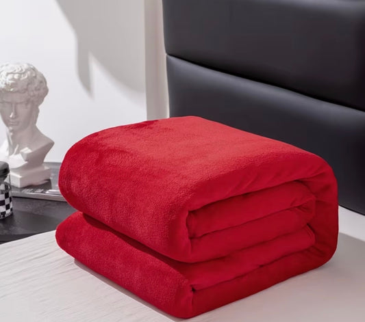 Cobija piel de durazno rojo