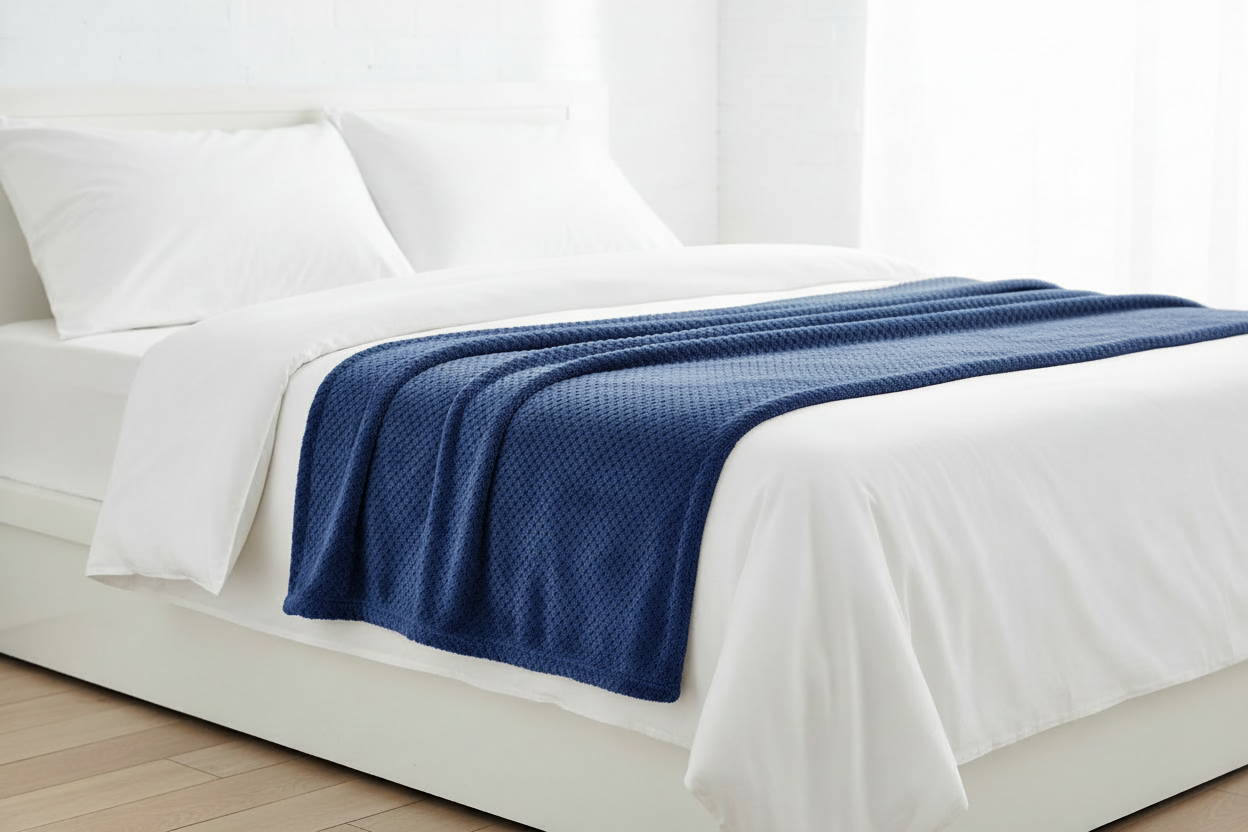 Cobija piña azul oscuro