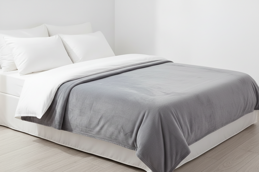 Cobija piel de durazno gris