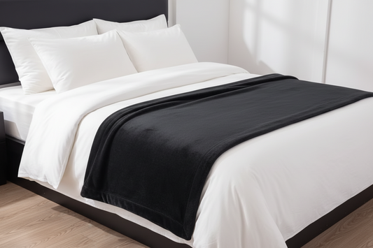 Cobija piel de durazno negro