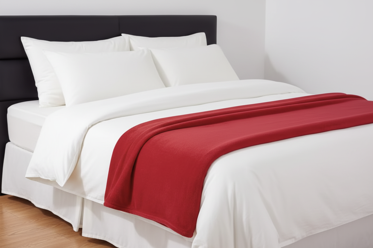 Cobija piel de durazno rojo