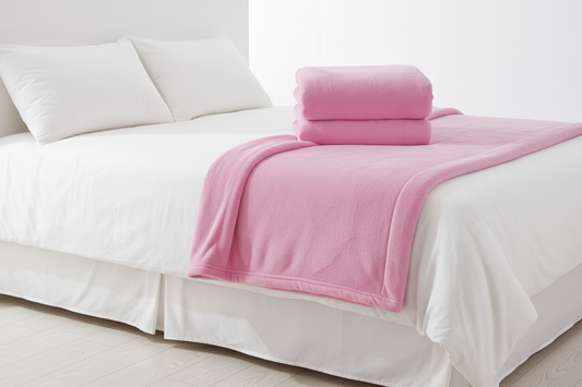 Cobija piel de durazno rosada