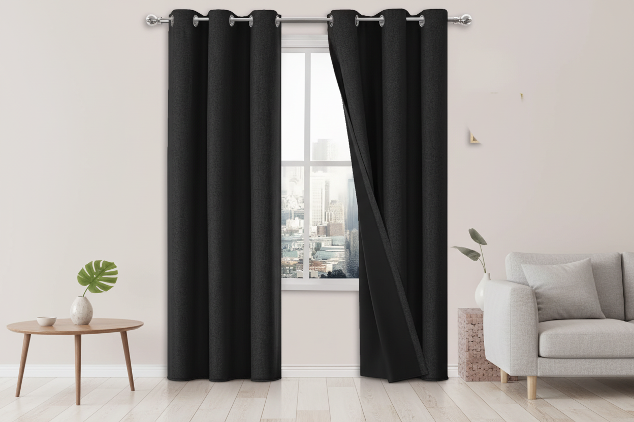 Cortina blackout antiluz negro