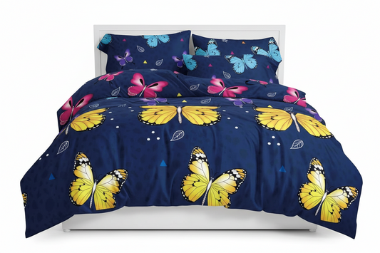 Edredon acolchado estampado mariposas