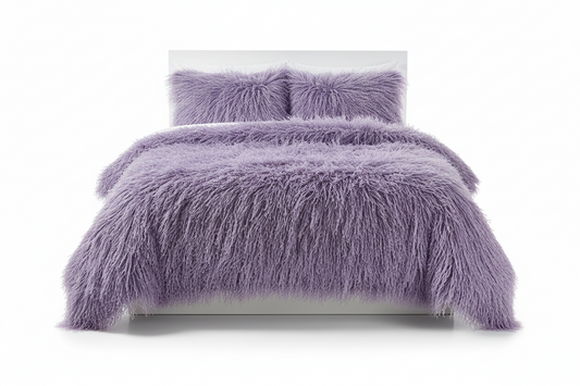 Edredon termico peludo lila