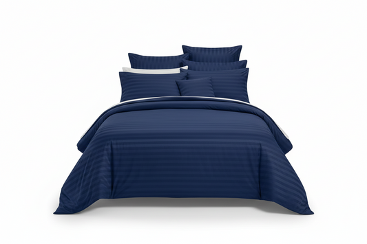 Edredon termico peludo azul petroleo