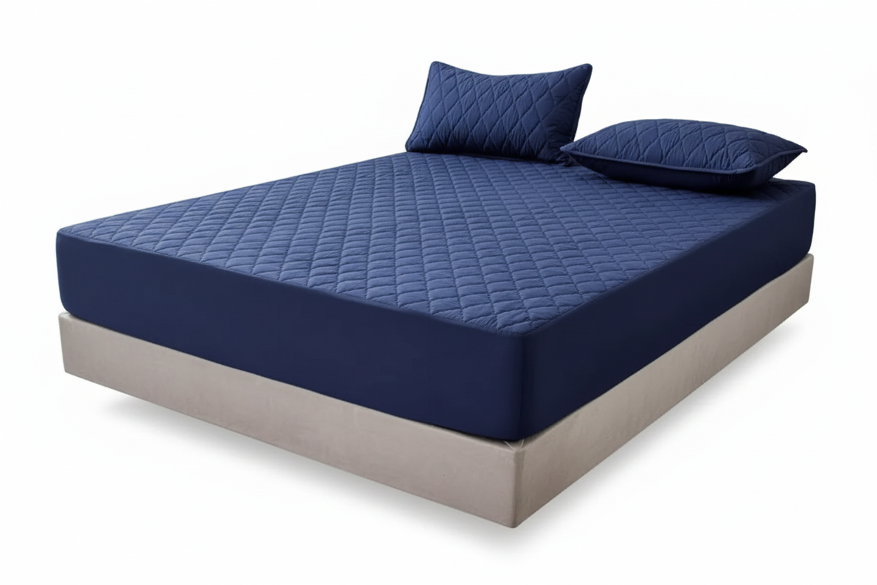 Protector de colchon termosellado azul oscuro