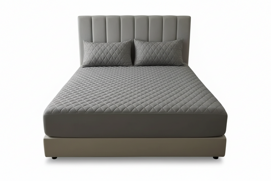 Protector de colchon termosellado gris