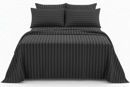 Juego de sabana unicolor polialgodon negros