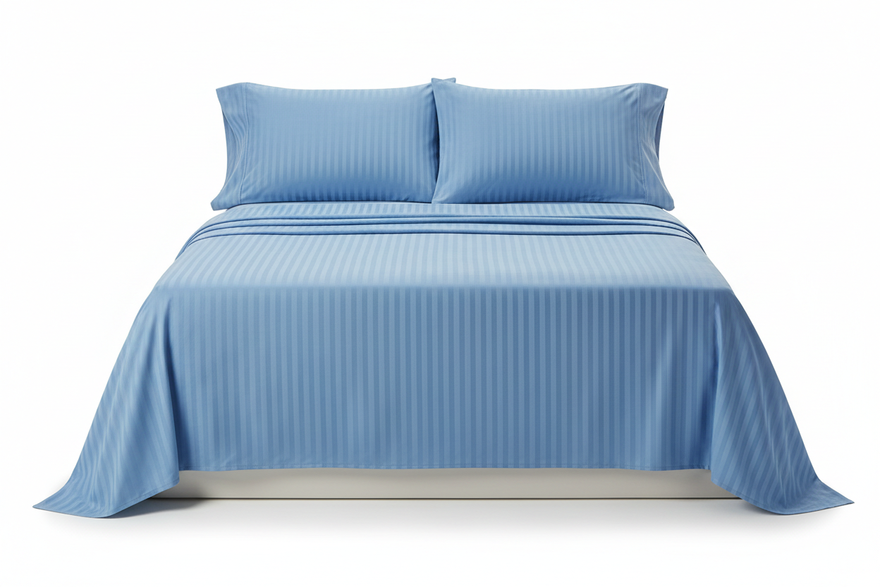 Juego de sabana unicolor polialgodon azul claro