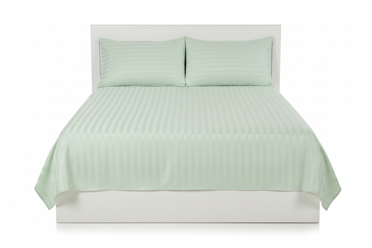 Juego de sabana unicolor polialgodon verde claro