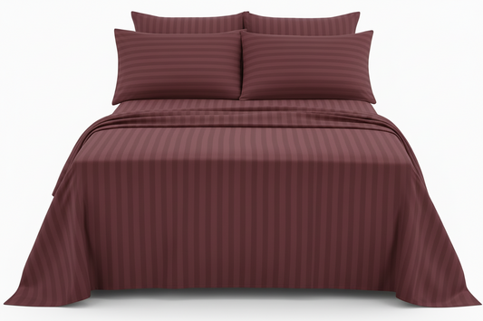 Juego de sabana unicolor polialgodon vinotinto